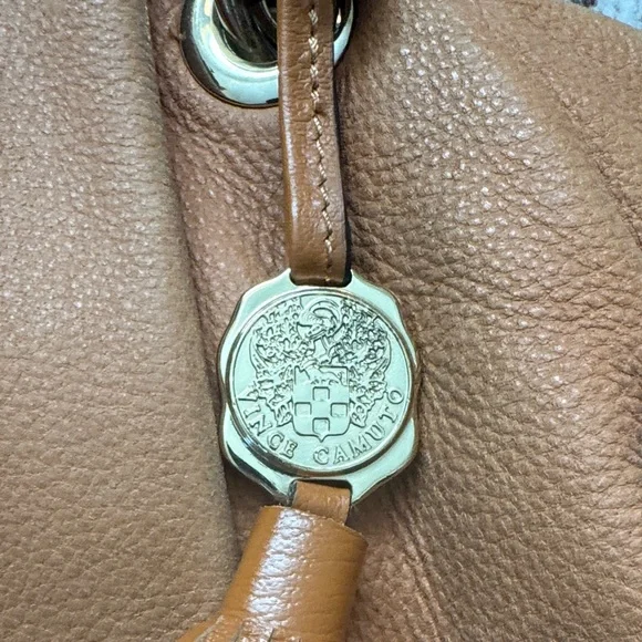 Vince Camuto Large Cris Camel Leather Hobo Satchel Crossbody Shoulder Bag - Picture 2 of 7